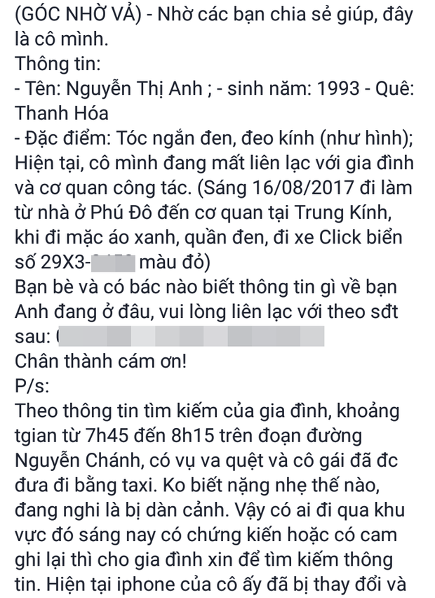 Cô gái 23 tuổi bỗng dưng mất tích sau khi rời nhà đi làm và 7 lần rút tiền bí ẩn 