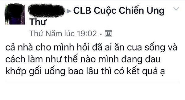 ăn cua sống