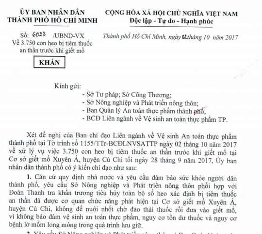 heo bị tiêm thuốc an thần