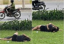 Cặp đôi ngang nhiên ‘thân mật’ ngay bãi cỏ ven đường khiến dân mạng phẫn nộ