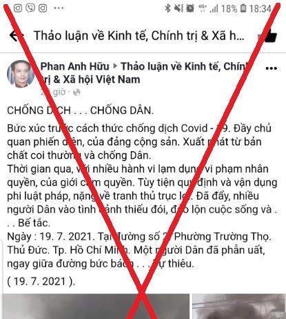 TP HCM: Phản hồi thông tin sai sự thật về việc người dân t.ự th.iê.u ở TP Thủ Đức