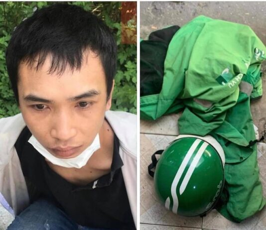 Mặc áo Grab cầm k.i.m t.i.êm vào cửa hàng tạp hóa c.ướp tài sản