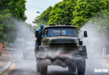 Yêu cầu không phun khử khuẩn ngoài trời, vào người do kém hiệu quả và ảnh hưởng sức khỏe