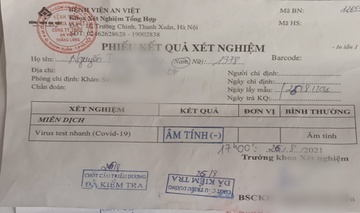 Tài xế bị đề nghị phạt 5 triệu vì sửa giấy xét nghiệm Covid-19