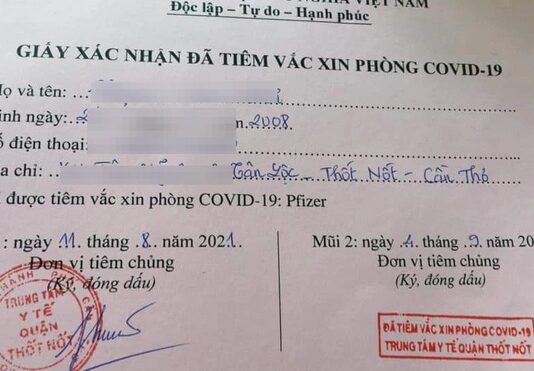 Xác minh danh sách 57 trẻ dưới 18 tuổi tiêm vắc xin Pfizer đang lan truyền