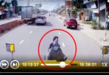 Có người truy đuổi khiến 2 nam thanh niên lao vào đầu xe container ở Bình Dương