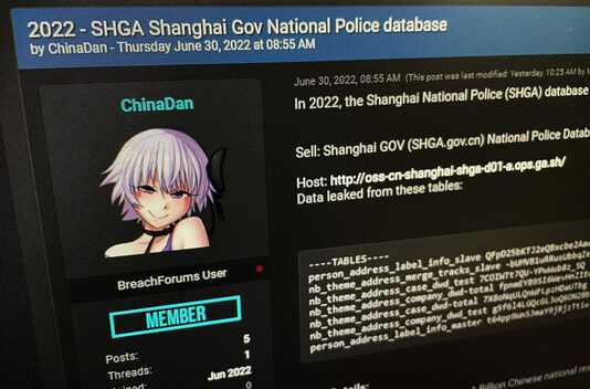 Tin tặc rao bán dữ liệu của 1 tỉ dân Trung Quốc