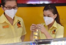 Vàng SJC lao dốc bất thường