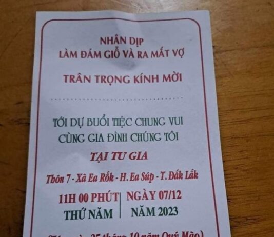 Xôn xao tấm thiệp cụ ông 81 tuổi mời “đám giỗ và ra mắt vợ”!