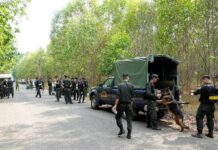 Hơn 100 cảnh sát vây bắt nghi can bỏ trốn ở Bình Phước