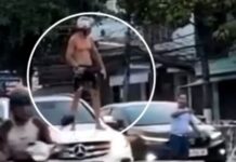 Người đàn ông ngoại quốc đập phá xe, la hét trên đường phố Nha Trang