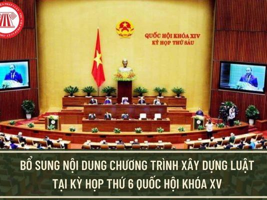 Nghị quyết 38/2023/UBTVQH15 bổ sung nghị quyết vào Chương trình xây dựng luật, pháp lệnh năm 2023 tại Kỳ họp thứ 6?